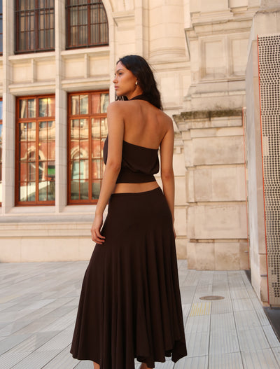 Elara Skirt In Bitter Chocolate