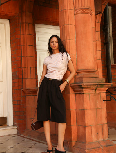 Jamie Drape Top In Dusk Pink