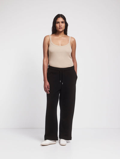 Straight Leg Sweatpant in Black