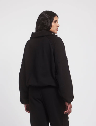 Classic Half Zip Sweatshirt in Black