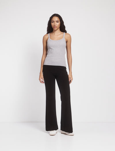 Wide Leg Travel Pant in Black