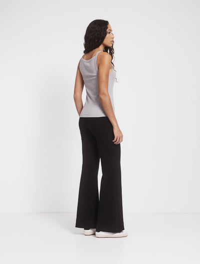Wide Leg Travel Pant in Black
