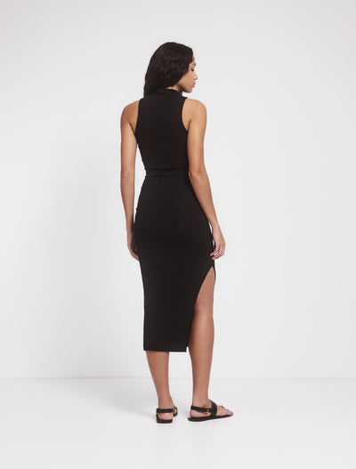 Vai Twist Tank Dress in Black