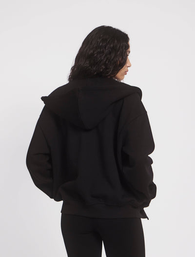 Classic Zip Hoodie in Black