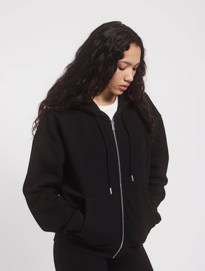 Classic Zip Hoodie in Black