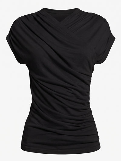 Indie Wrap Top In Black