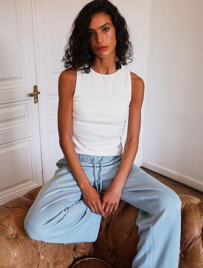 Straight Leg Sweatpant in Powerder Blue