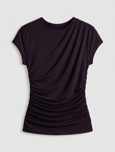 Jamie Drape Top In Black