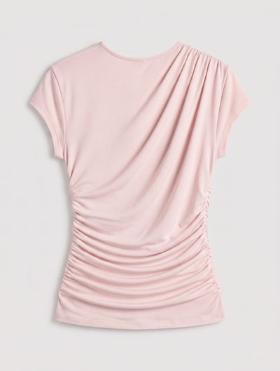 Jamie Drape Top In Dusk Pink