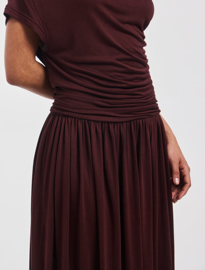 Priam Dress in Bordeaux