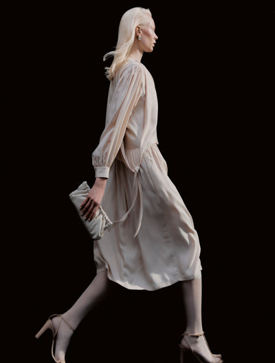 Romulus Dress in Tahini