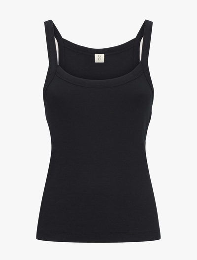 Classic Rib Cami Top in Black