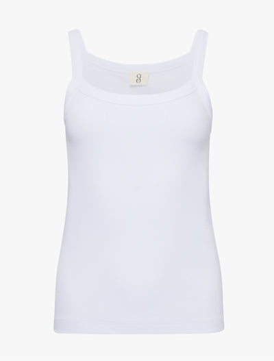 Classic Rib Cami Top in White