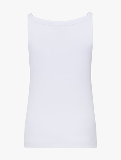 Classic Rib Cami Top in White