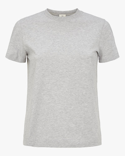 Lightweight Cotton fitted T-Shirt in Grey Marl
