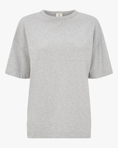Classic Cotton Oversized T-Shirt in Grey Marl