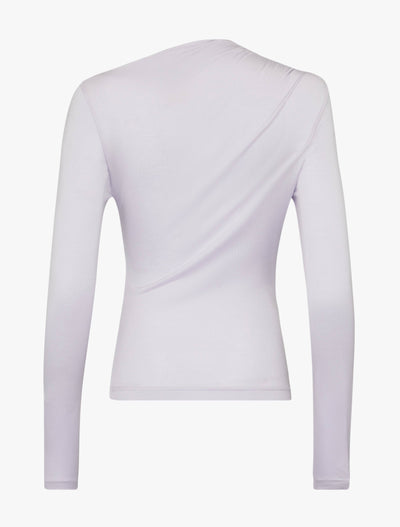 Iphis Draped Long Sleeve Top in Lavendula