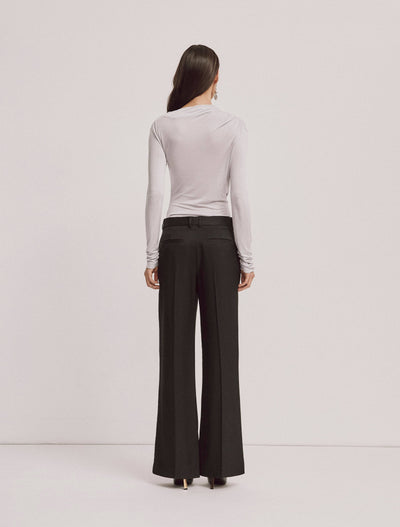 Iphis Draped Long Sleeve Top in Lavendula