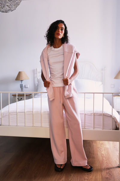 Straight Leg Sweatpant in Dusk Pink