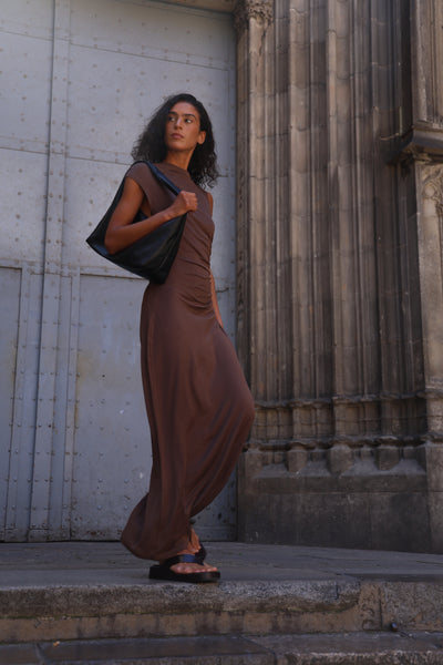 Ines Maxi Dress In Mocha