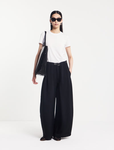 Juniper Pleated Trouser in Black