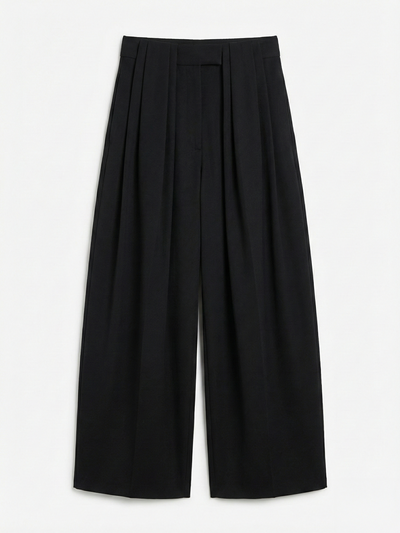 Juniper Pleated Trouser in Black