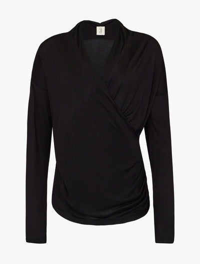 Calix Draped Top In Black