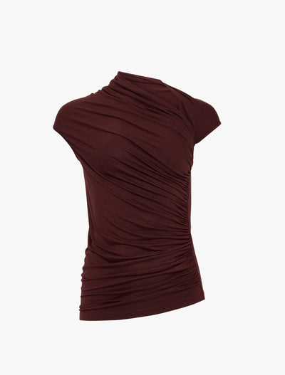 Scarab Micromodal Cut Out Top in Bordeaux