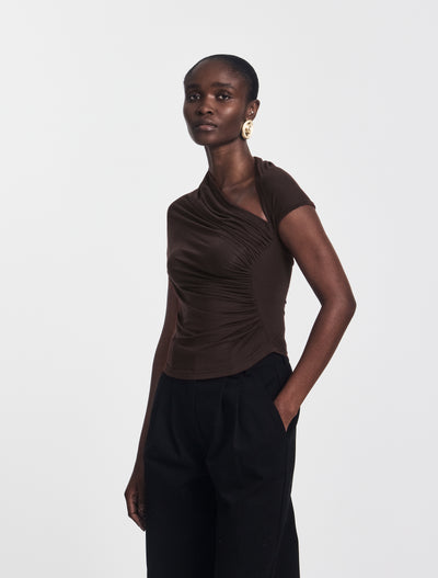 Skylar Top in Bitter Chocolate