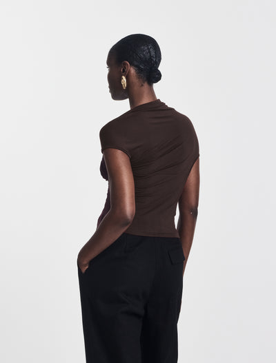 Skylar Top in Bitter Chocolate