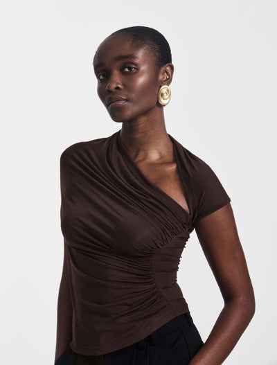 Skylar Top in Bitter Chocolate