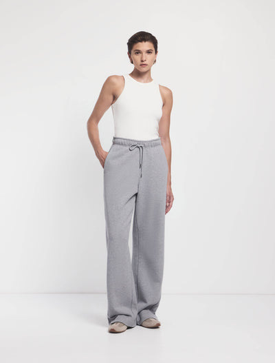 Straight Leg Sweatpant in Grey Marl