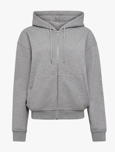 Classic Zip Hoodie in Grey Marl
