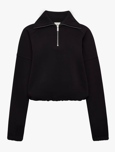 Classic Half Zip Sweatshirt in Black