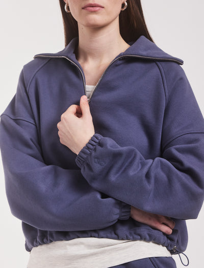 Classic Half Zip Sweatshirt in Summer Navy