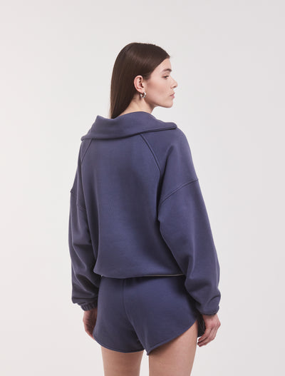 Classic Half Zip Sweatshirt in Summer Navy
