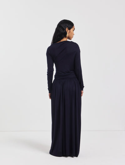 Romy Dress in Darkest Navy