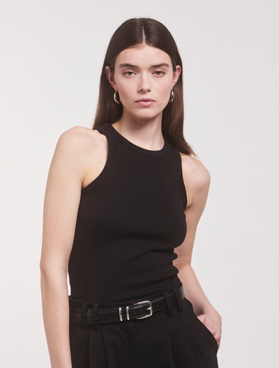 Super Compact Rib Tank in Black