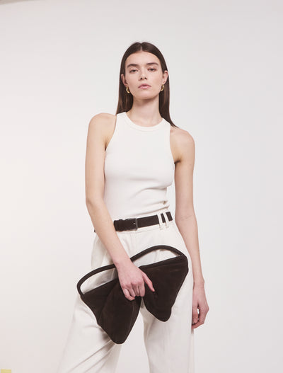Super Compact Rib Tank in Chalk White