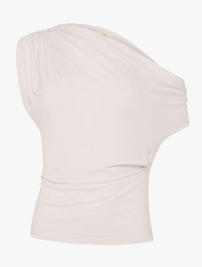 Tanz Draped Top in Off White