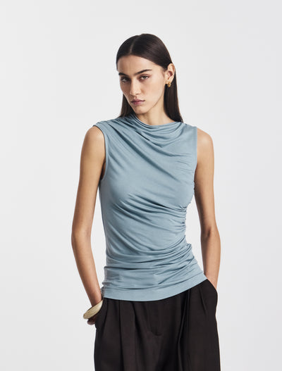 Lui Top in Powder Blue