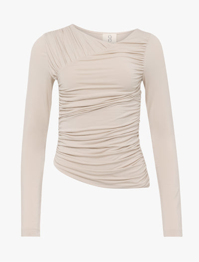 Mona Long Sleeve Top in Enoki Mushroom