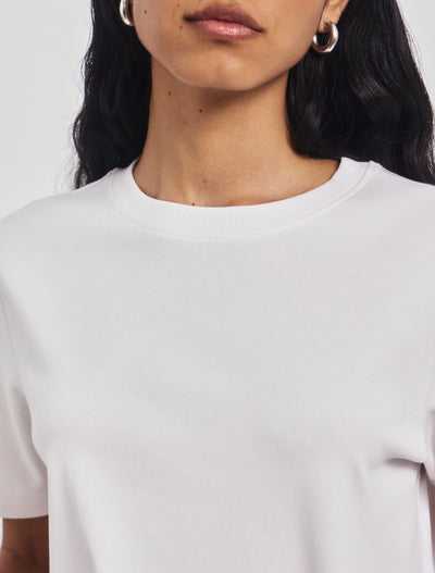 Compact Cotton Oversized T-Shirt in White