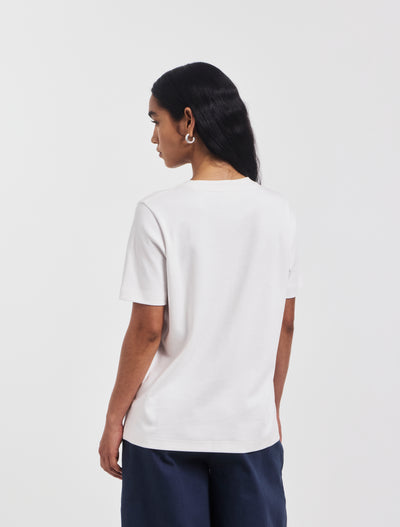 Compact Cotton Oversized T-Shirt in White