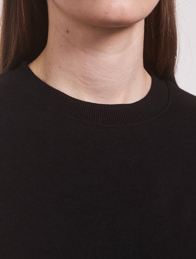 Compact Cotton Oversized T-Shirt in Black