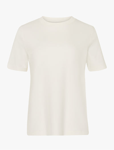 Compact Cotton Oversized T-Shirt in Off White