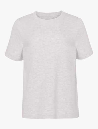 Compact Cotton Oversized T-Shirt in Light Grey Marl