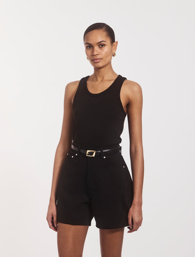 Regular Fit Tank in Black