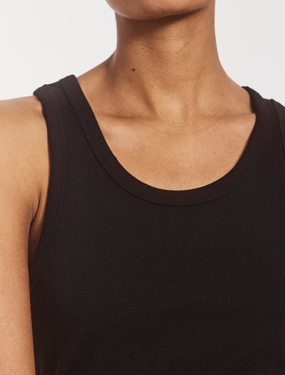 Regular Fit Tank in Black