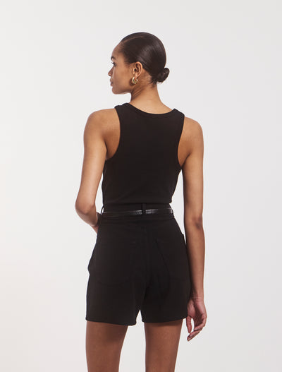 Regular Fit Tank in Black
